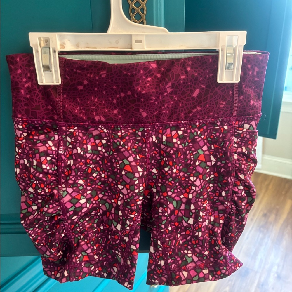 lululemon athletica Mosaic Pattern Athletic Shorts - Pink and Purple